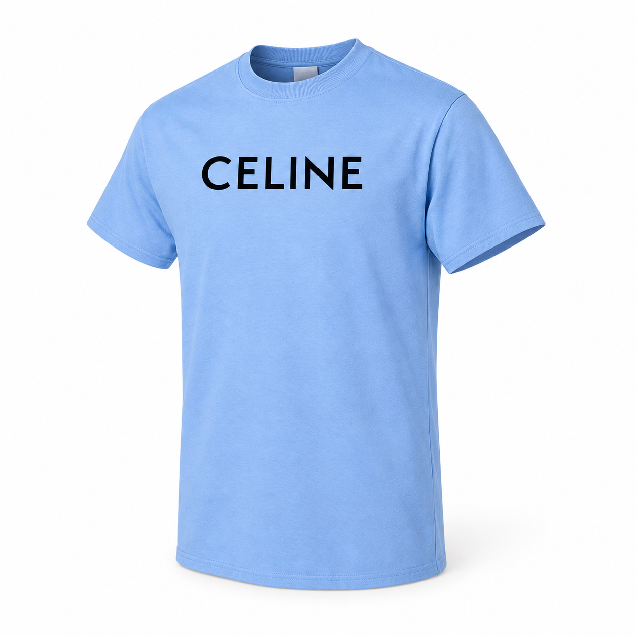 Men's Celine Cotton T-Shirt - Sky Blue - Image 4