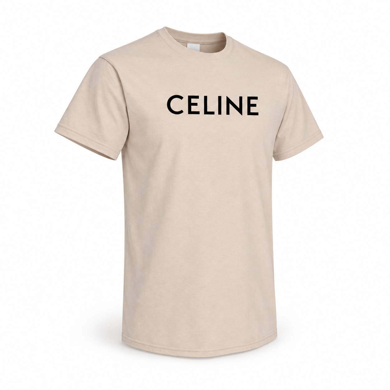Men's Celine Cotton T-Shirt - Tan - Image 4
