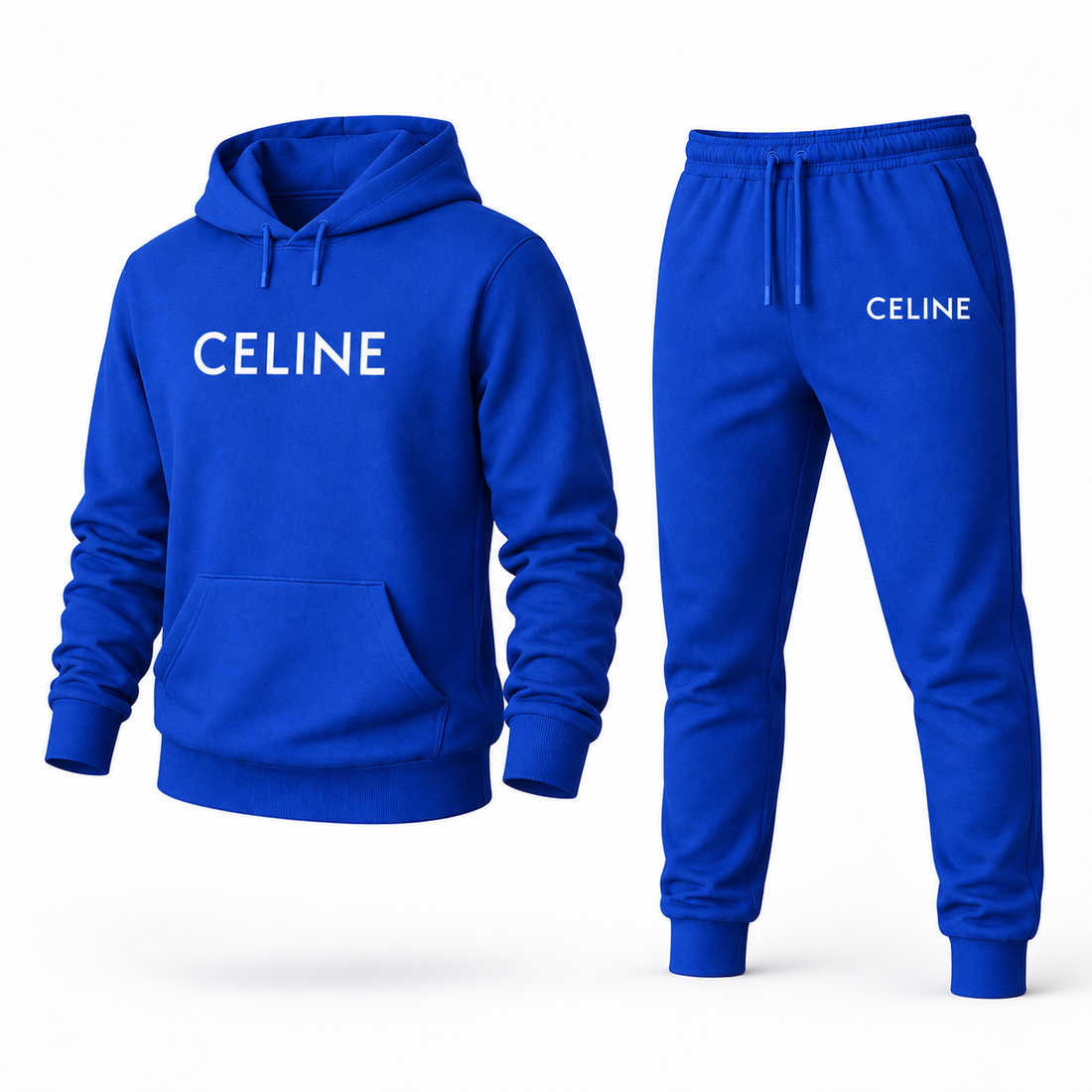 Men's Celine Hoodie Joggers Set - Blue - Image 4