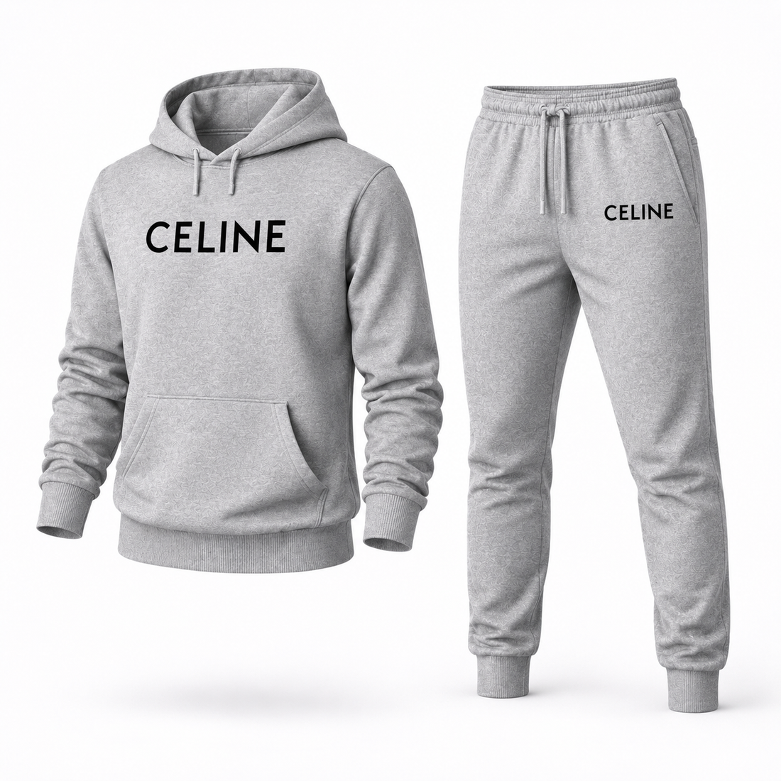 Men's Celine Hoodie Joggers Set - Grey - Image 4