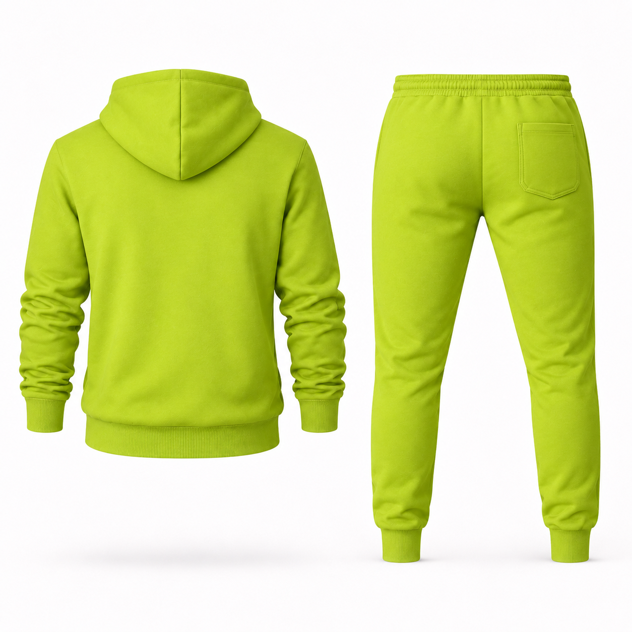 Men's Celine Hoodie Joggers Set - Lime Green - Image 5