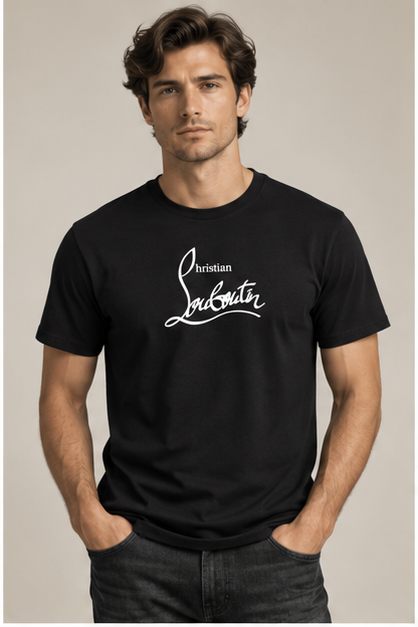 Men's Christian Louboutin Cotton T-Shirt | Color: Black | Image 2