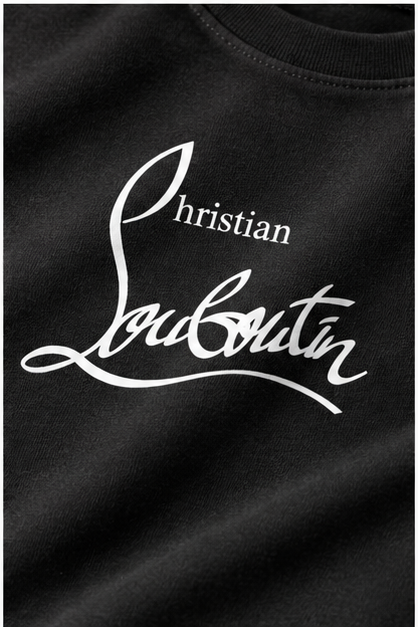 Men's Christian Louboutin Cotton T-Shirt | Color: Black | Image 5