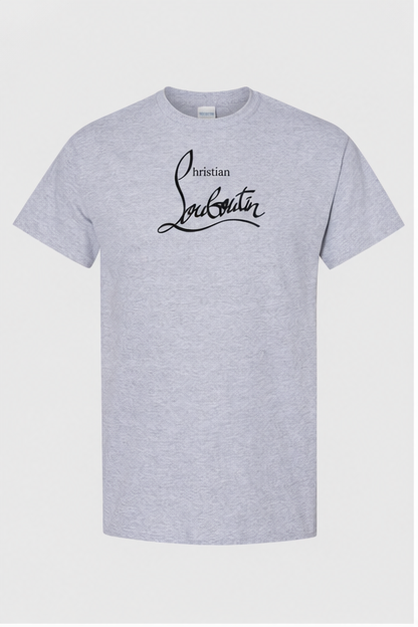 Men's Christian Louboutin Cotton T-Shirt | Color: Grey | Image 1