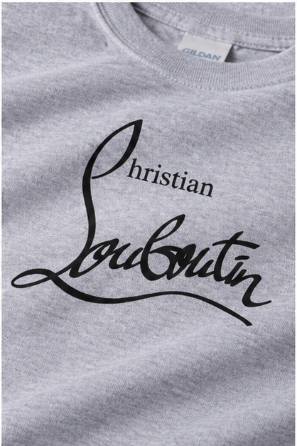 Men's Christian Louboutin Cotton T-Shirt | Color: Grey | Image 5