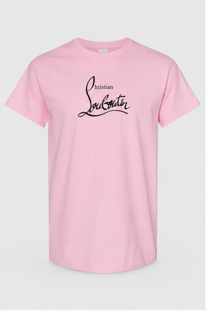 Men's Christian Louboutin Cotton T-Shirt | Color: Pink | Image 1