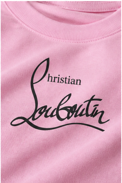 Men's Christian Louboutin Cotton T-Shirt | Color: Pink | Image 5