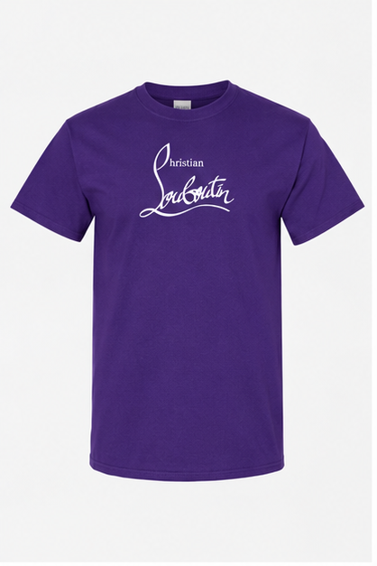 Men's Christian Louboutin Cotton T-Shirt | Color: Purple | Image 1