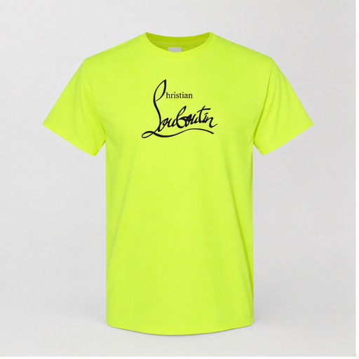 Men's Christian Louboutin Cotton T-Shirt | Color: Safety Green | Image 1