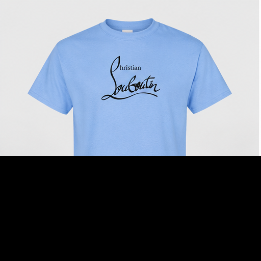 Men's Christian Louboutin Cotton T-Shirt | Color: Sky Blue | Image 1