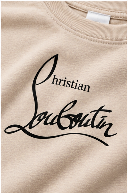Men's Christian Louboutin Cotton T-Shirt | Color: Tan | Image 5