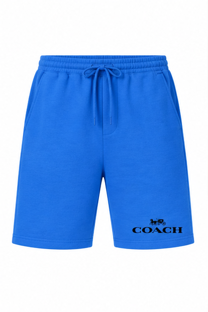 Men's Coach Athletic Fleece Shorts | Color: Azure | Image 1