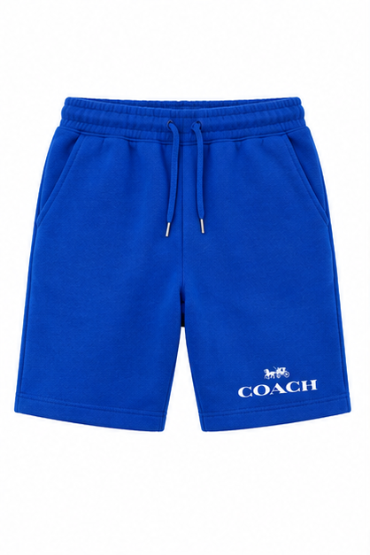 Men's Coach Athletic Fleece Shorts | Color: Blue | Image 1