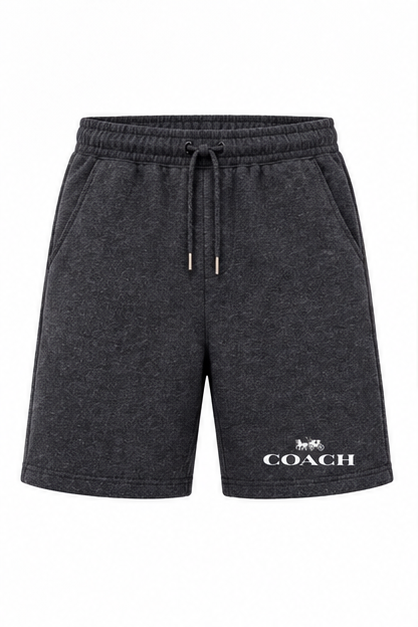 Men's Coach Athletic Fleece Shorts | Color: Dark Heather | Image 1