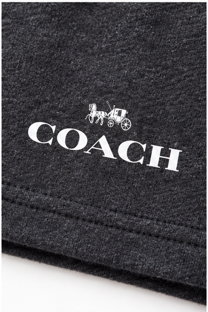 Men's Coach Athletic Fleece Shorts | Color: Dark Heather | Image 5