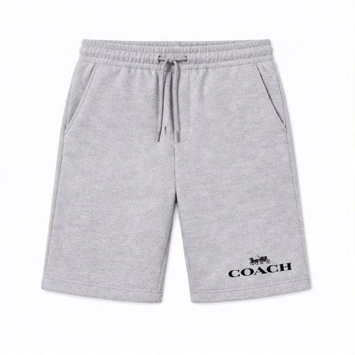 Men's Coach Athletic Fleece Shorts | Color: Grey | Image 1