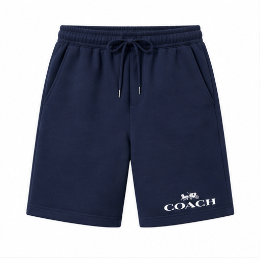 Men's Coach Athletic Fleece Shorts | Color: Navy | Image 1
