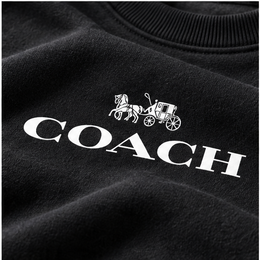 Men's Coach Crewneck Sweatshirt | Color: Black | Image 5