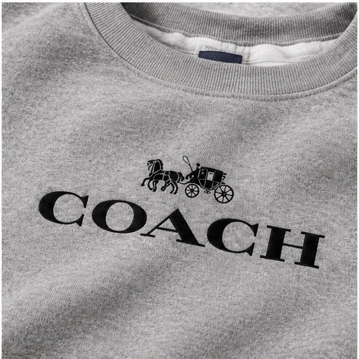 Men's Coach Crewneck Sweatshirt | Color: Grey | Image 5