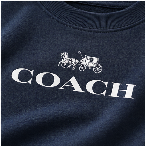 Men's Coach Crewneck Sweatshirt | Color: Navy | Image 5