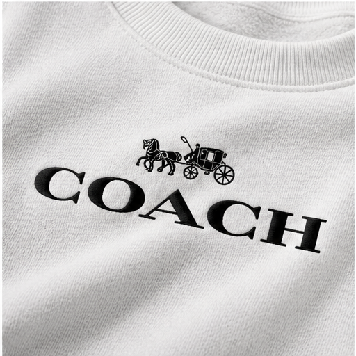 Men's Coach Crewneck Sweatshirt | Color: White | Image 5