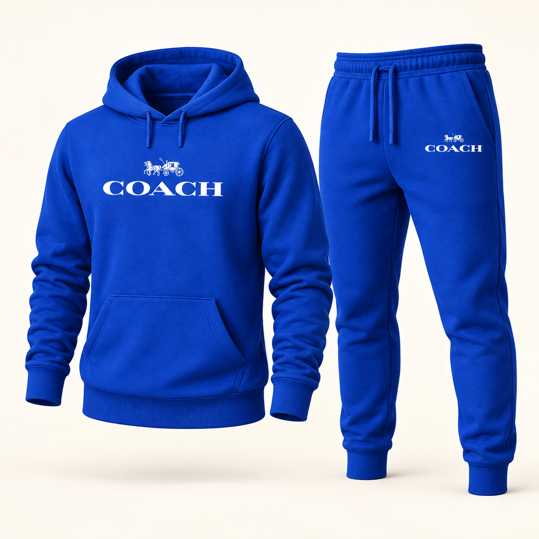 Men's Coach Hoodie Joggers Set | Color: Blue | Image 1