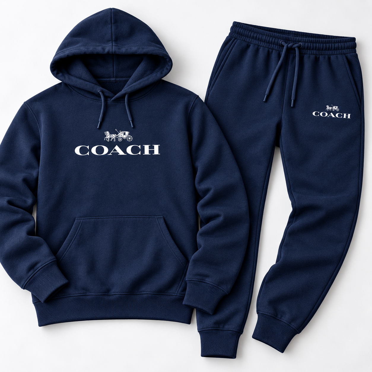 Men's Coach Hoodie Joggers Set | Color: Navy | Image 5