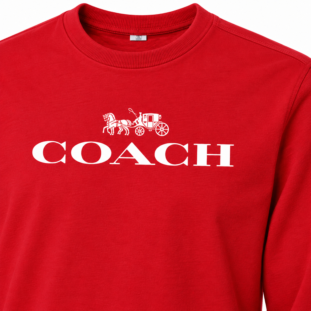 Men's Coach Cotton Long Sleeve T-Shirt - red 3 detail
