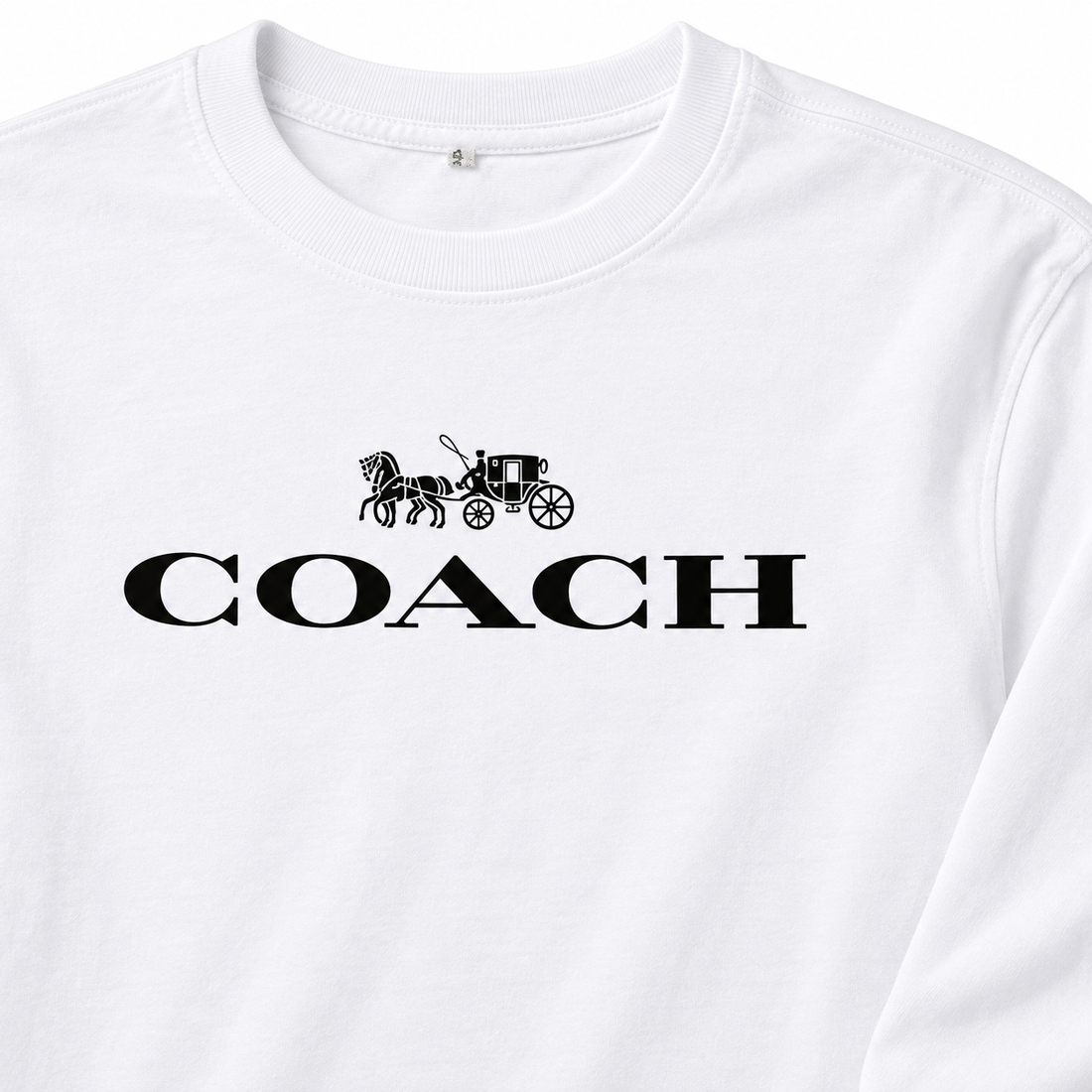 Men's Coach Cotton Long Sleeve T-Shirt - white 3 detail