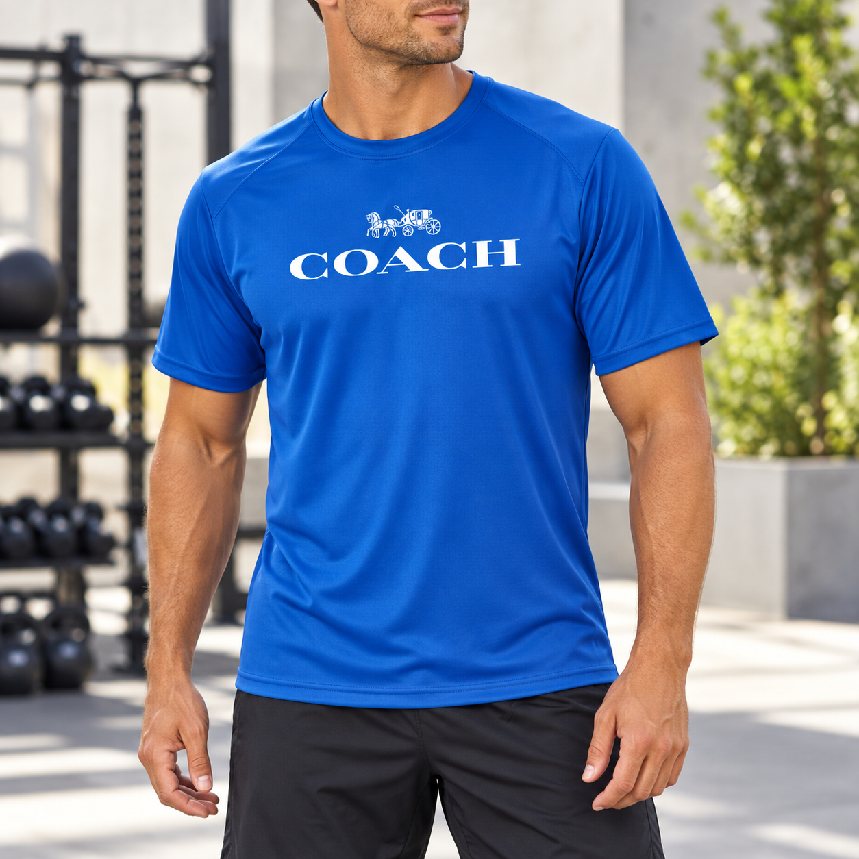 Men's Coach Performance T-Shirt - Royal Blue - Image 2