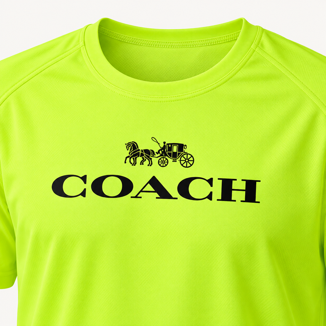 Men's Coach Performance T-Shirt - Safety Green - Image 3