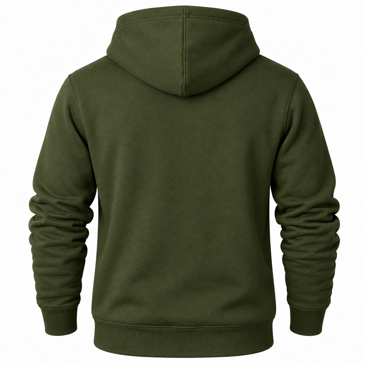 Men's Coach Pullover Hoodie in Army Green – back view