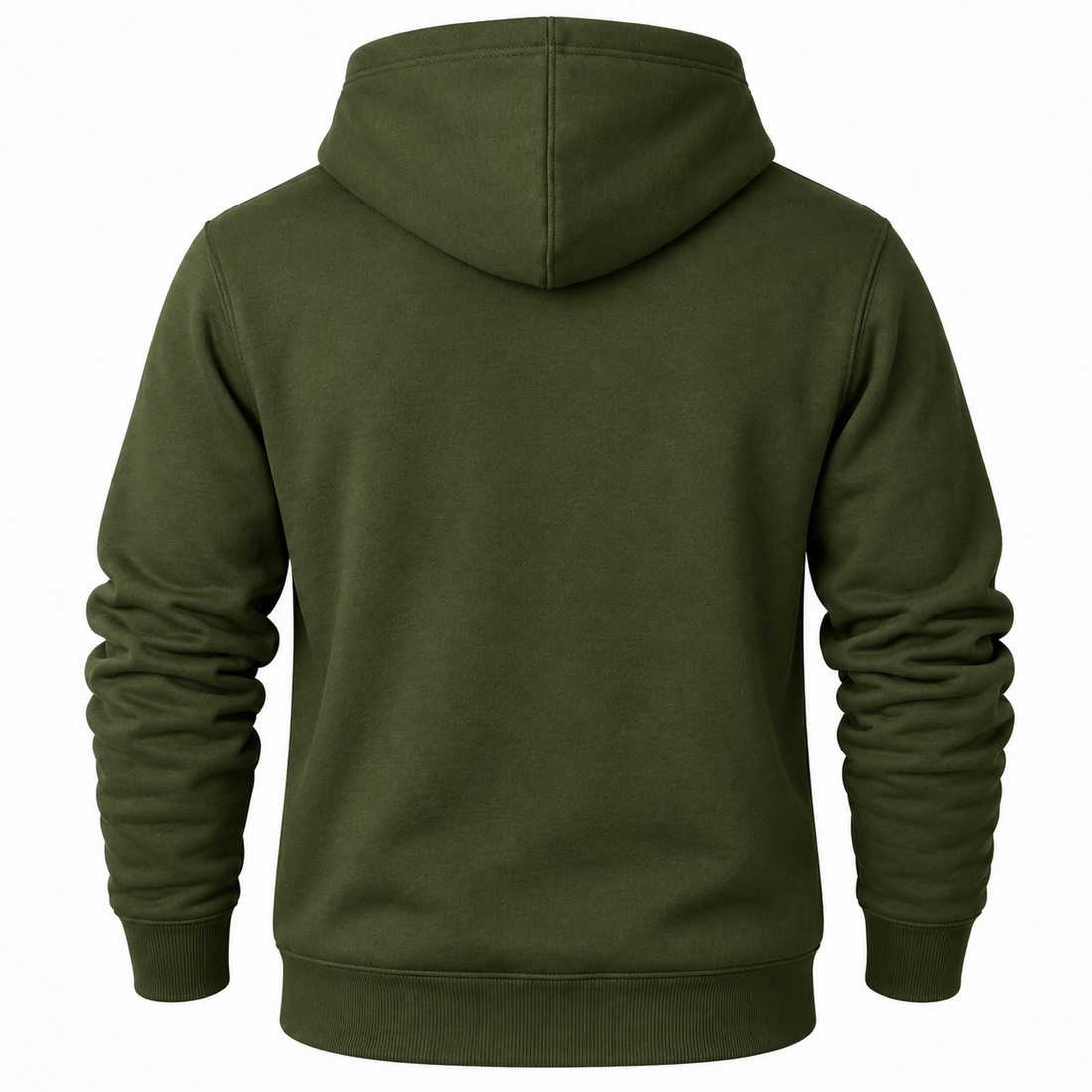 Men's Coach Pullover Hoodie in Army Green – back view