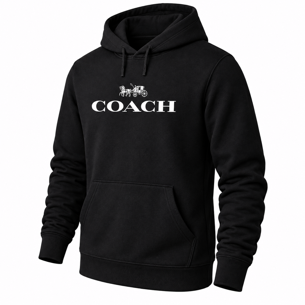 Men's Coach Pullover Hoodie in Black – alternate angle