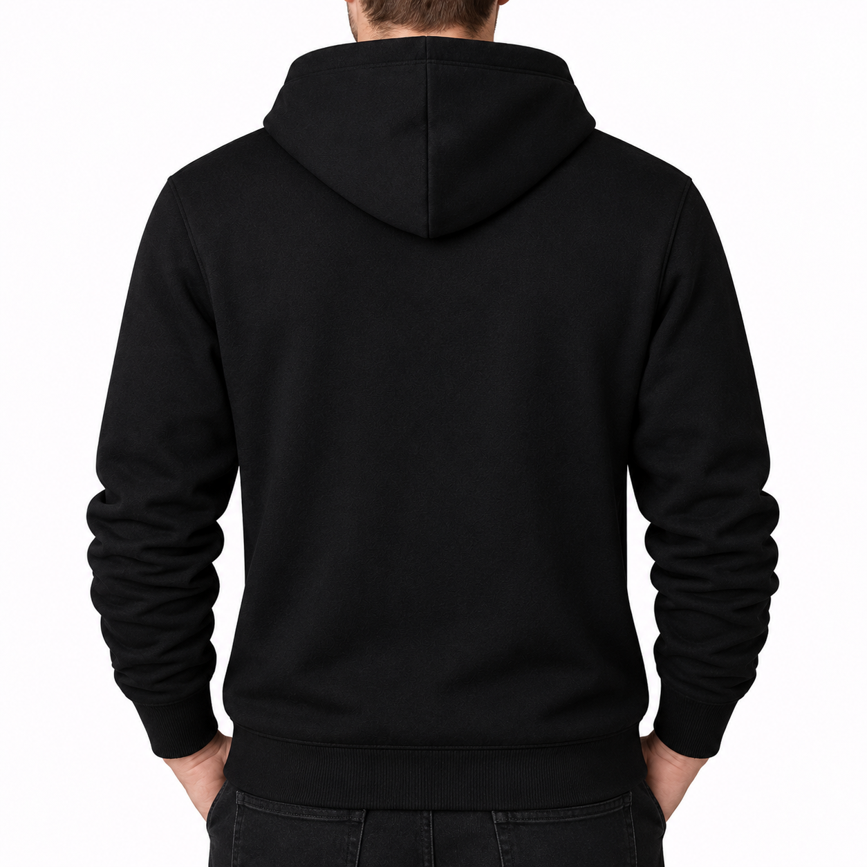 Men's Coach Pullover Hoodie in Black – back view