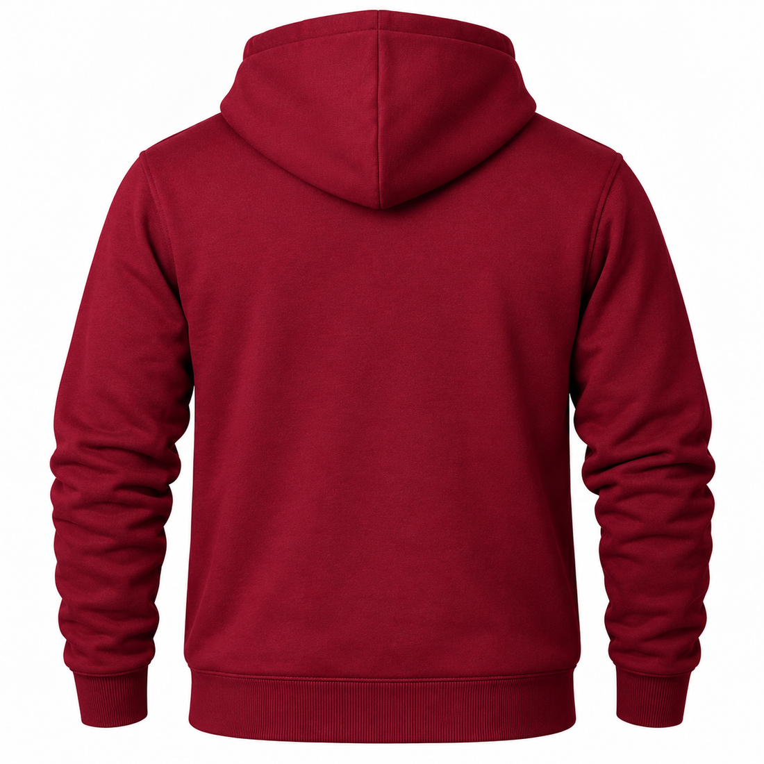 Men's Coach Pullover Hoodie in Burgundy – back view