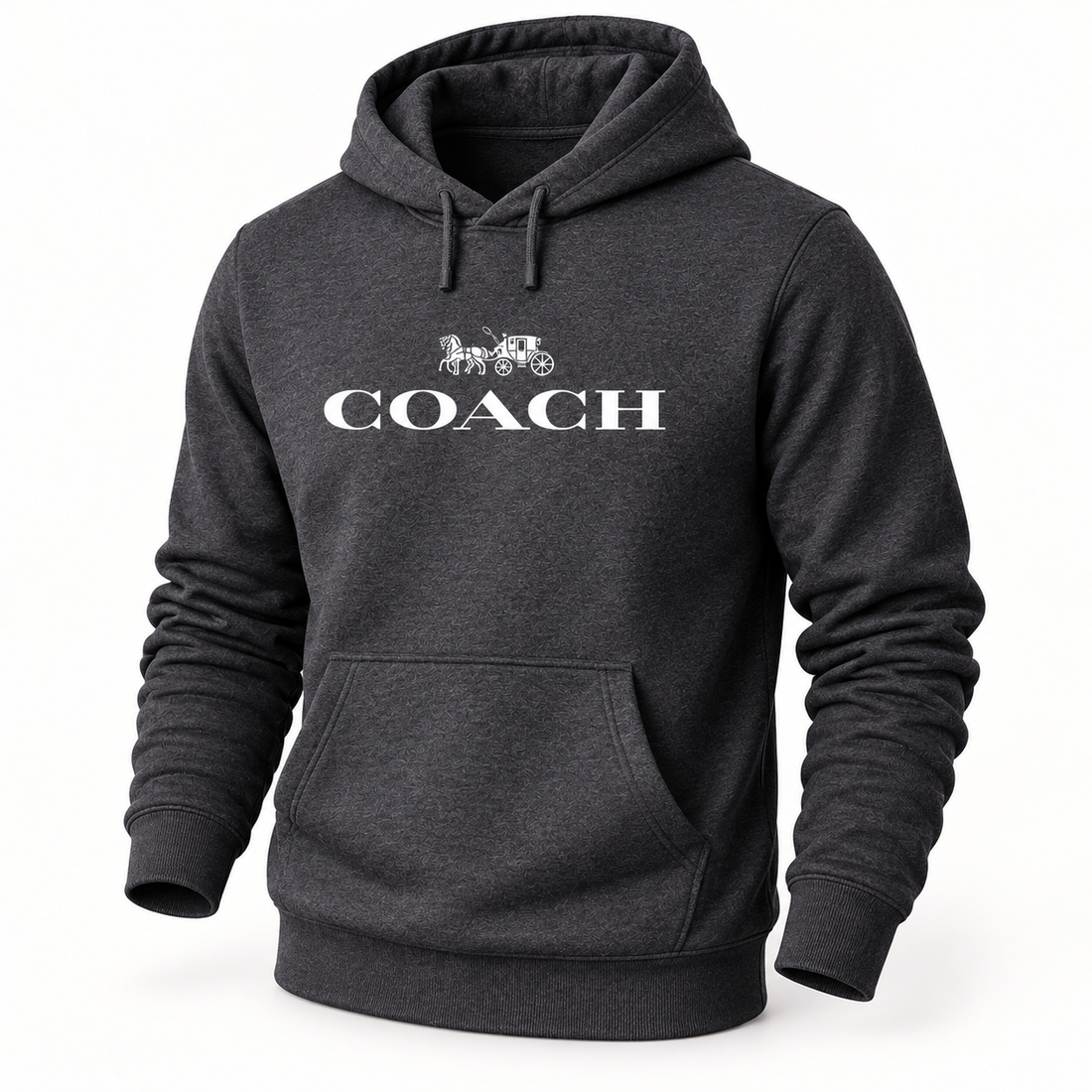 Men's Coach Pullover Hoodie in Dark Heather – hero