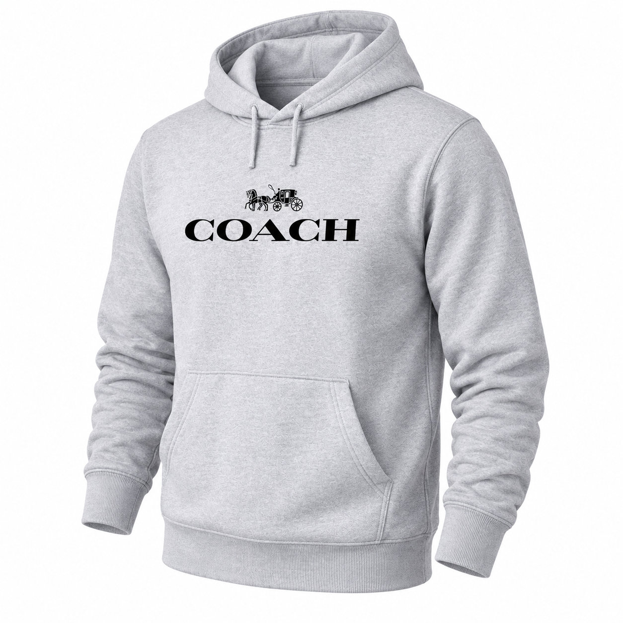 Men's Coach Pullover Hoodie in Grey – alternate angle