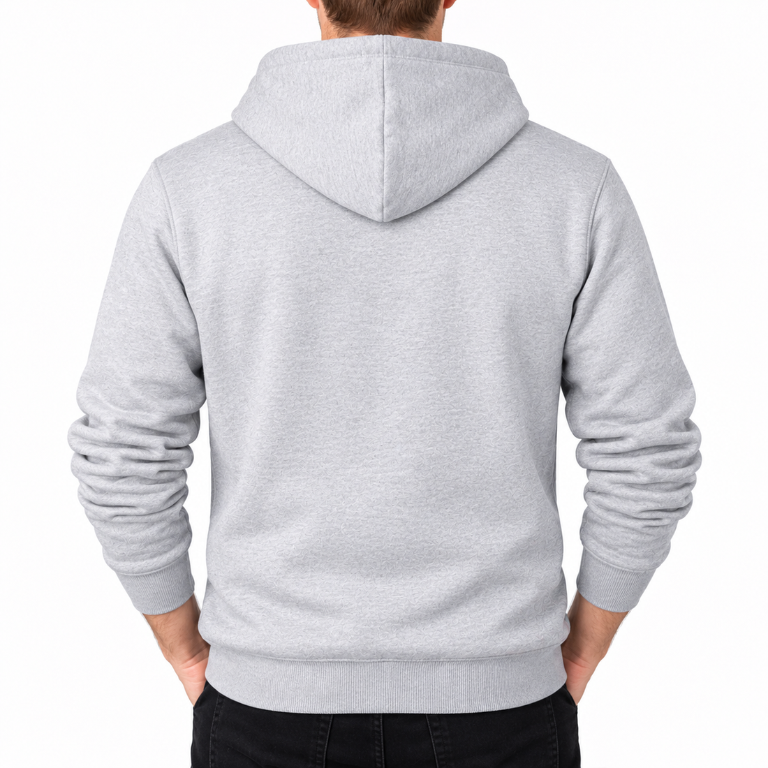 Men's Coach Pullover Hoodie in Grey – back view