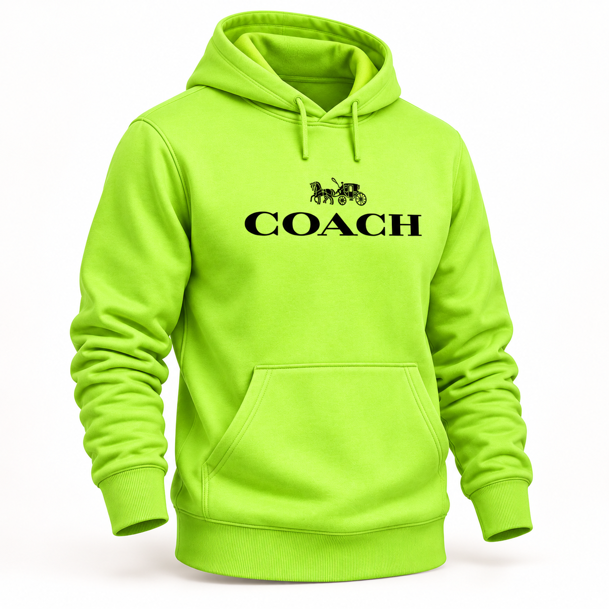 Men's Coach Pullover Hoodie in Lime Green – hero