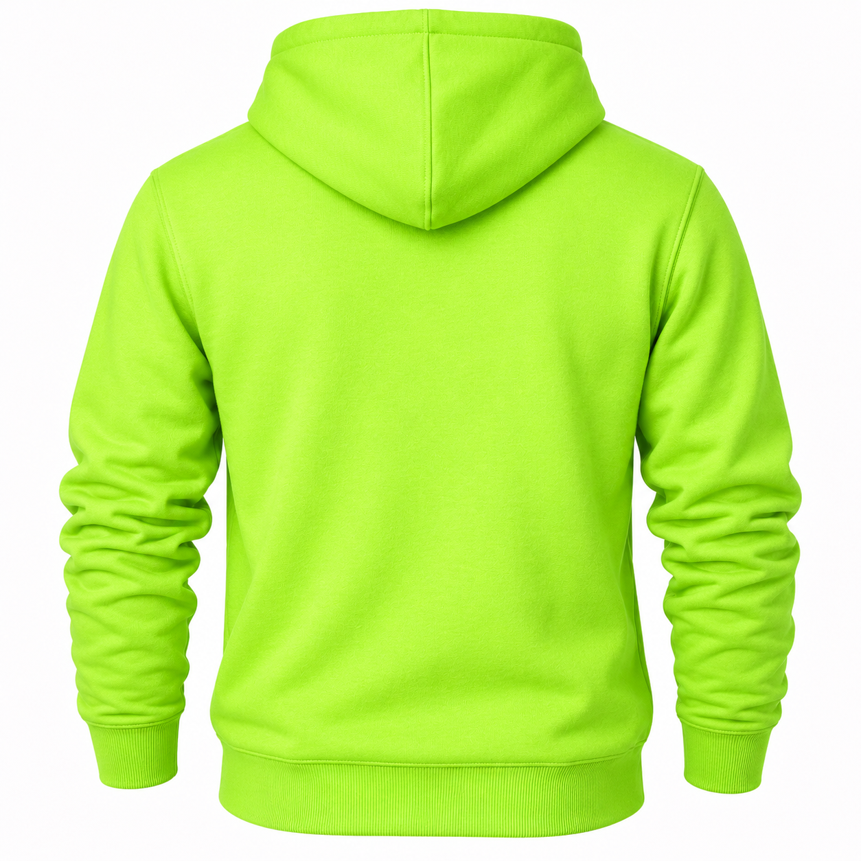 Men's Coach Pullover Hoodie in Lime Green – back view