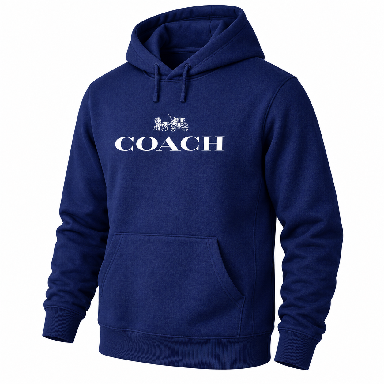 Men's Coach Pullover Hoodie in Navy – alternate angle