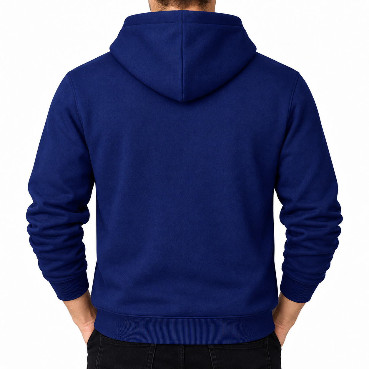 Men's Coach Pullover Hoodie in Navy – back view