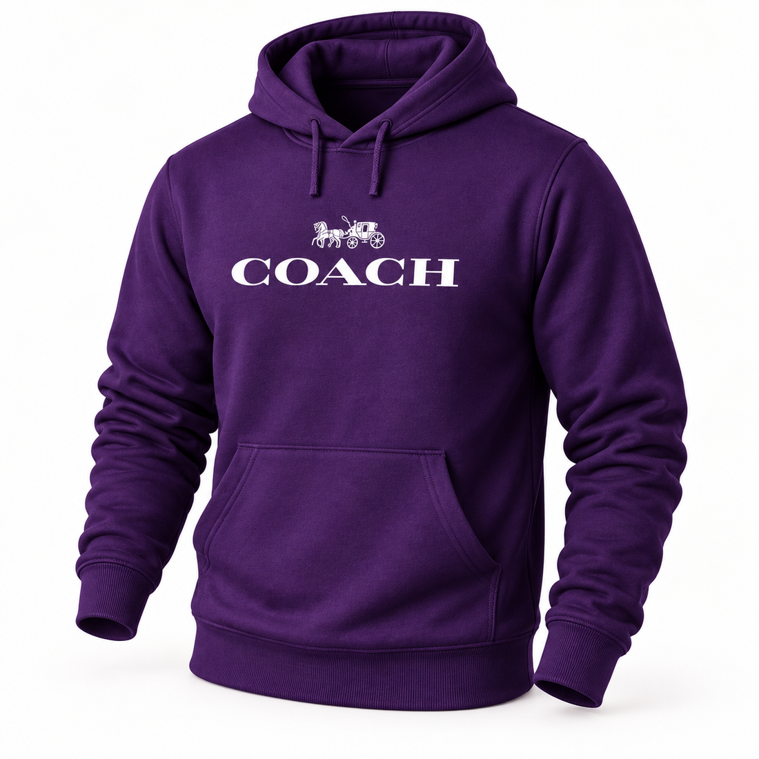 Men's Coach Pullover Hoodie in Purple – hero