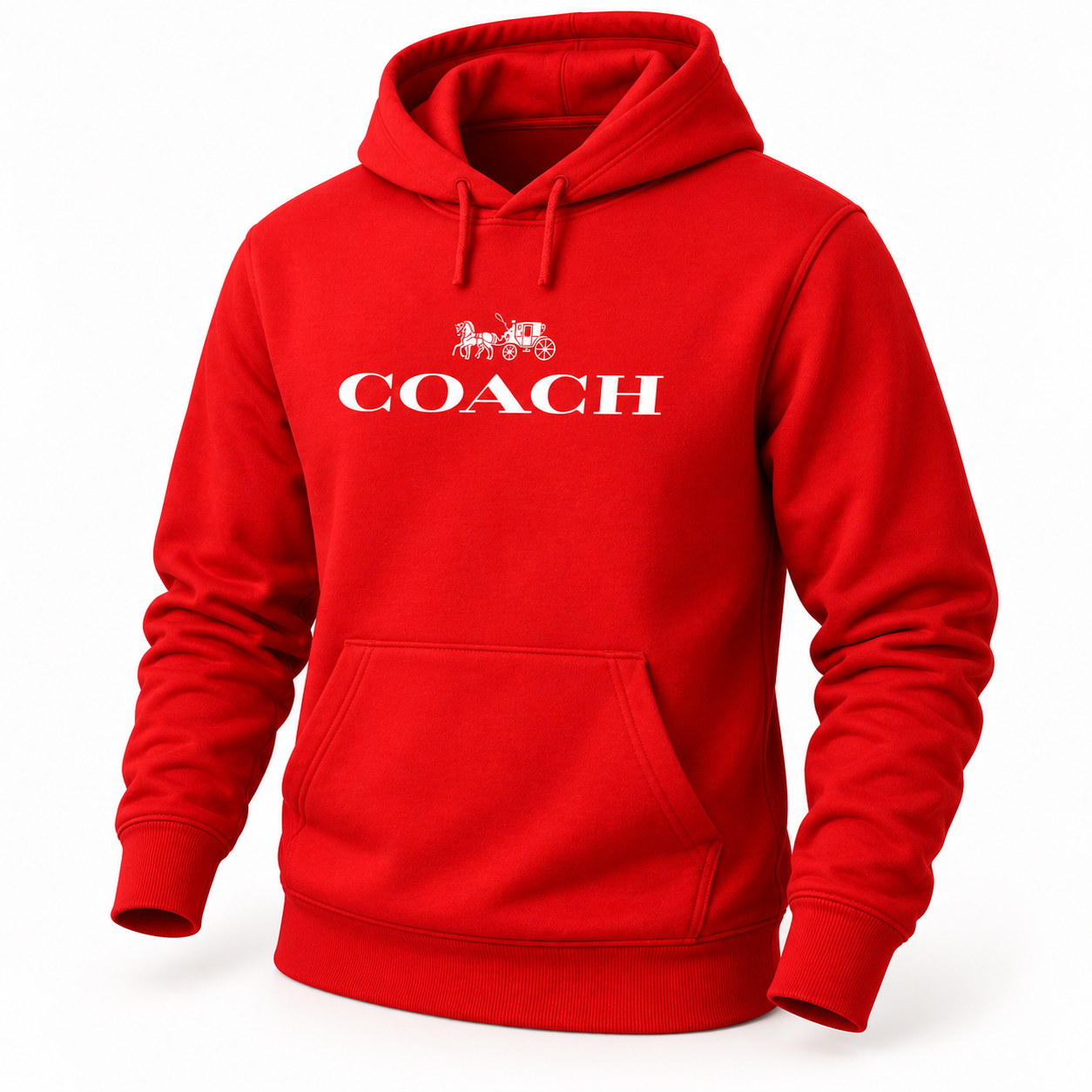 Men's Coach Pullover Hoodie in Red – hero