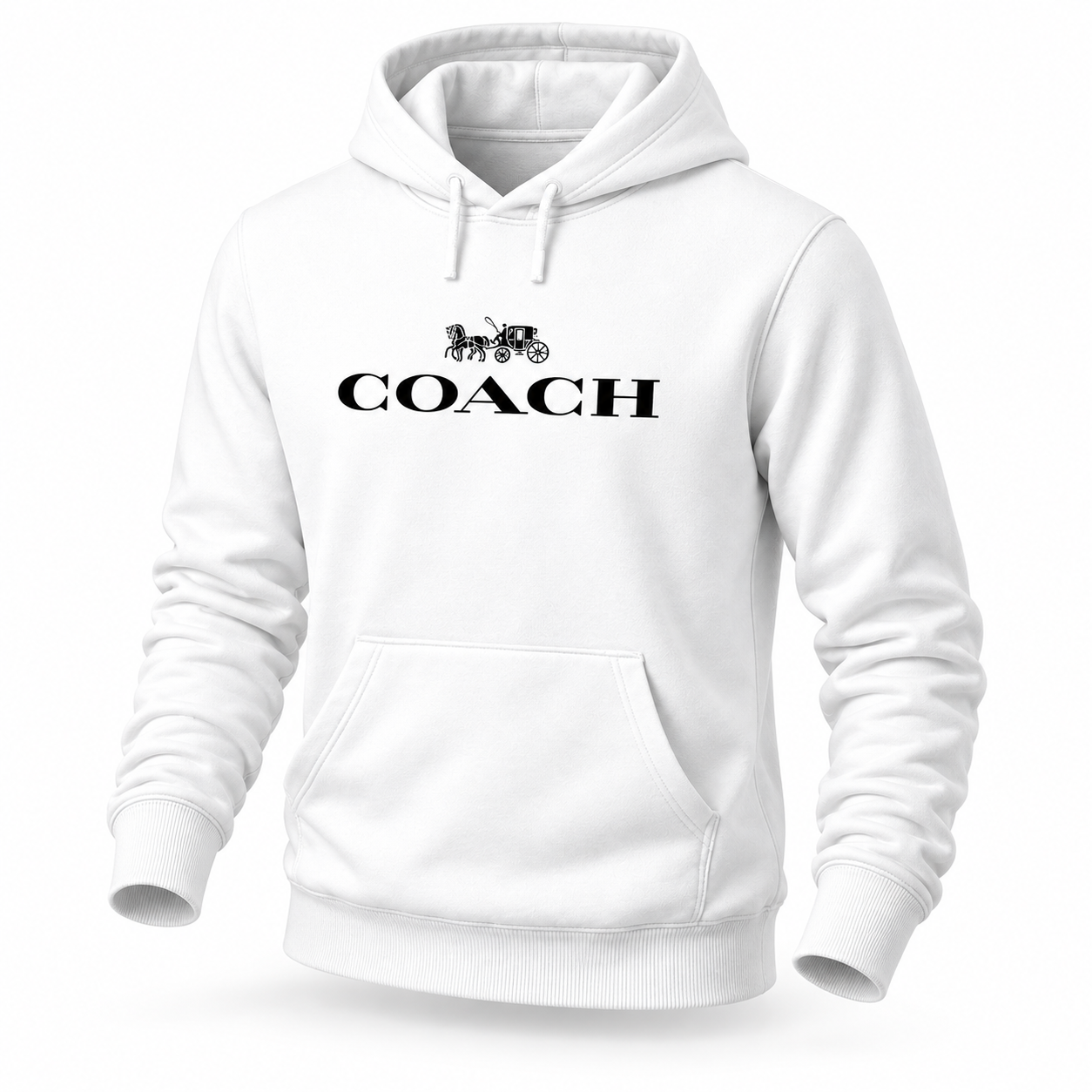 Men's Coach Pullover Hoodie in White – hero