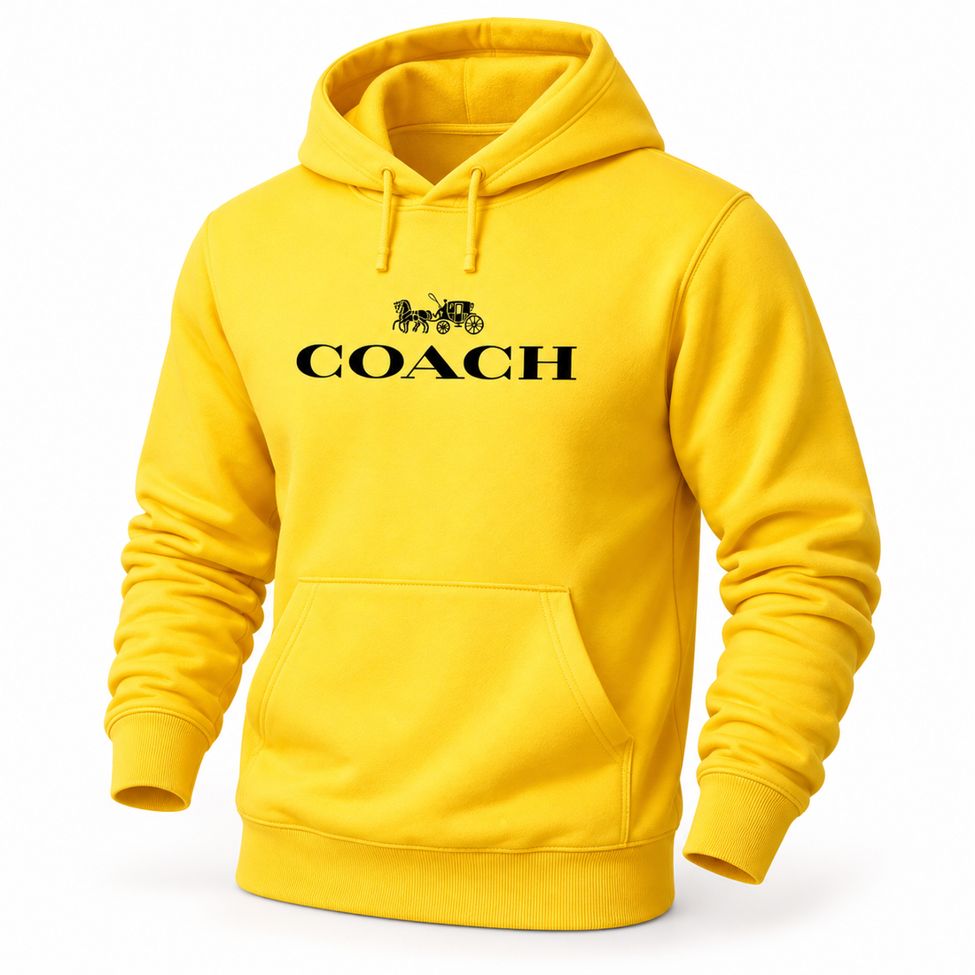 Men's Coach Pullover Hoodie in Yellow – hero