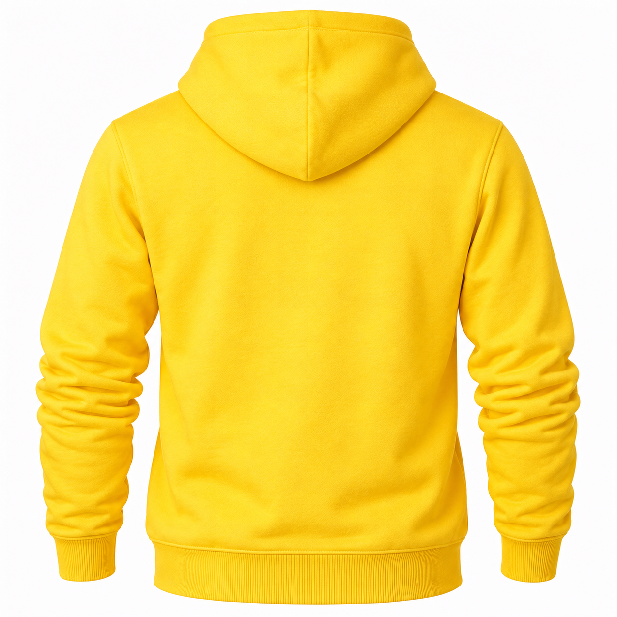 Men's Coach Pullover Hoodie in Yellow – back view