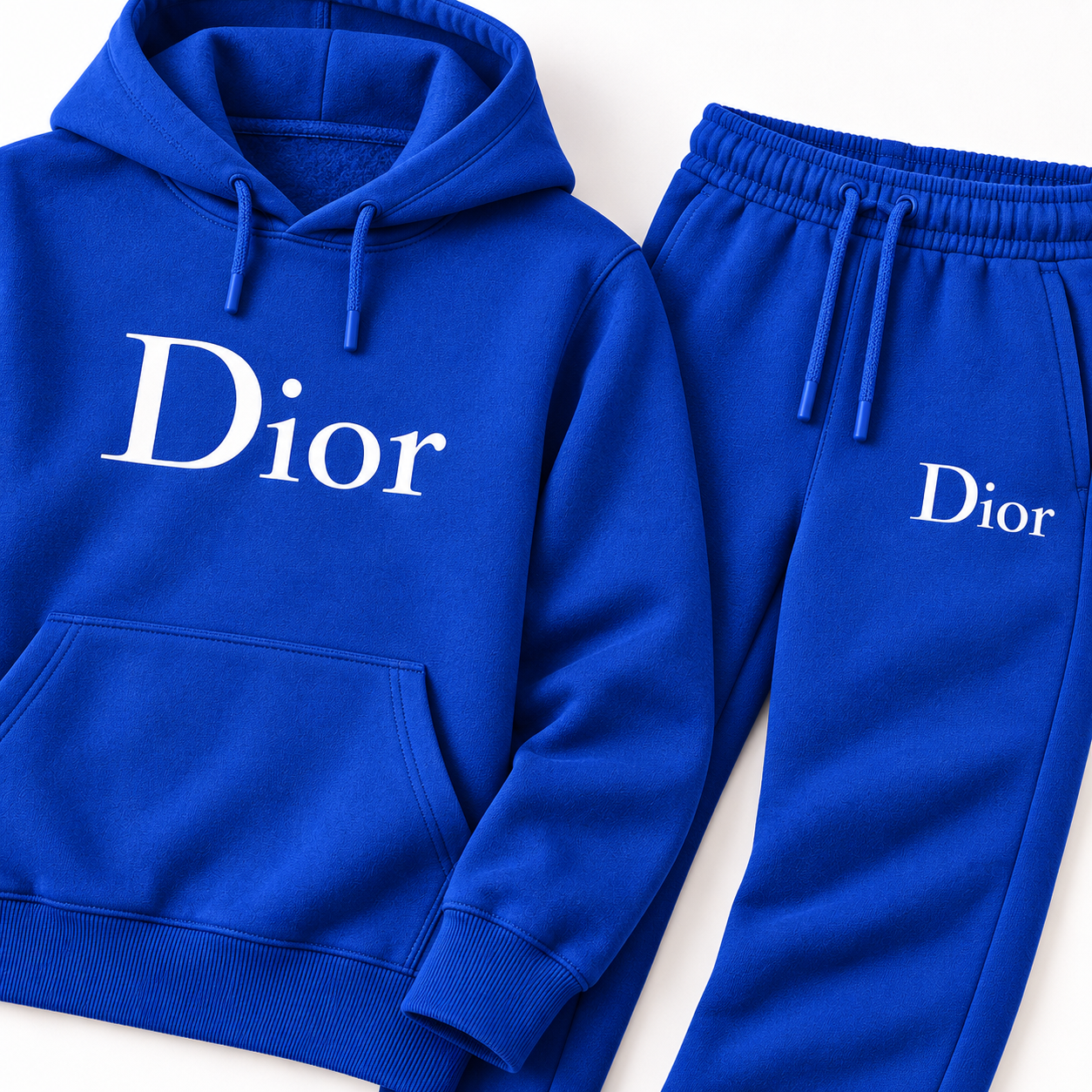 Men's Dior Hoodie Joggers Set - Blue - Image 3