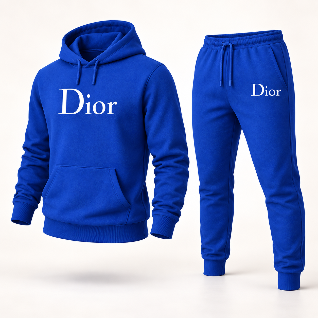 Men's Dior Hoodie Joggers Set - Blue - Image 4